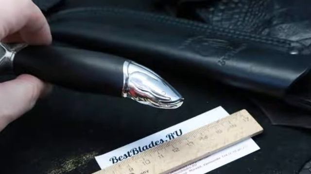 Северная Корона авторский нож Сом, сталь дамаск, рукоять черное дерево/бронза смотреть онлайн