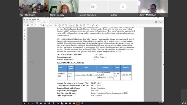 JEA November 18, 2021 Awards Committee Meeting смотреть онлайн