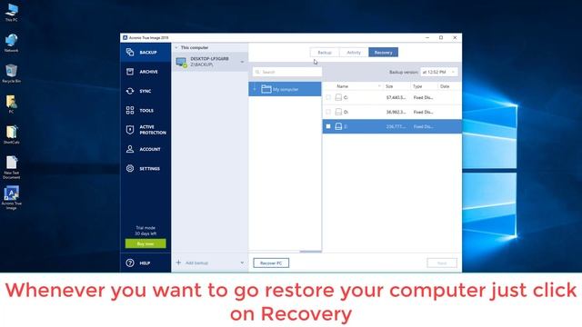 Acronis True Image 2019 (Backup Your Computer Easy) and How to Create a Recovery USB Disk Tutorial смотреть онлайн