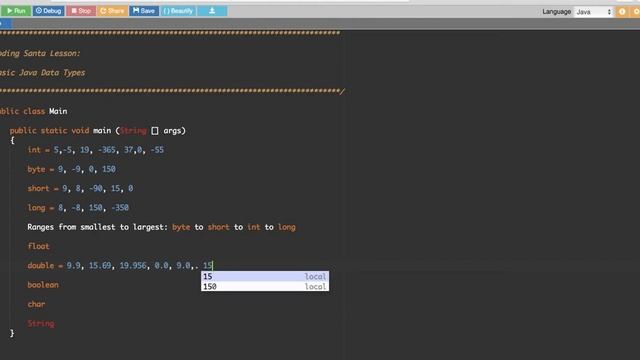 Coding Santa Java Tutorial, Lesson 1: Basic Data Types in Java смотреть онлайн