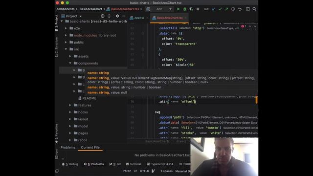 Integrating d3.js with React - Simple Charts - Area Chart with Gradient смотреть онлайн