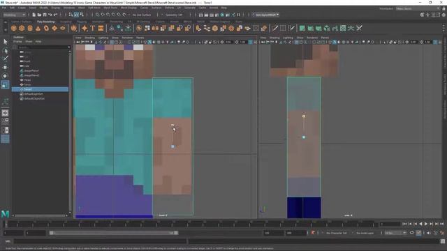 Modeling Minecraft Steve смотреть онлайн