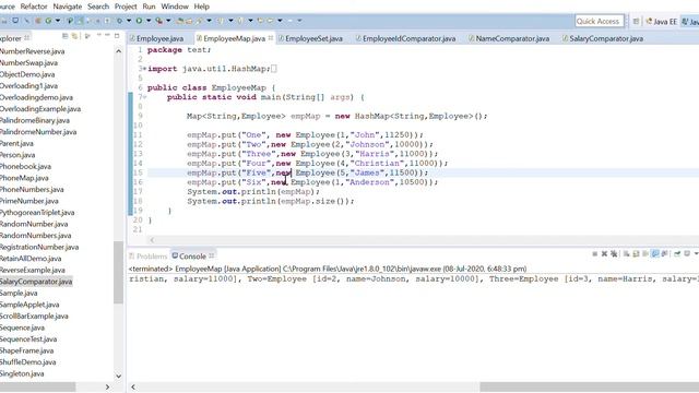 HashMap and HashSet Demo смотреть онлайн