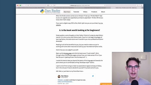 Python Tricks is the #1 Python book on Amazon right now ? (Q&A) смотреть онлайн