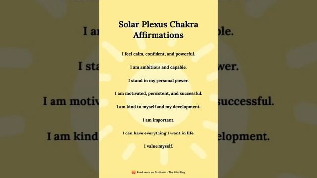Solar Plexus Chakra Affirmation смотреть онлайн