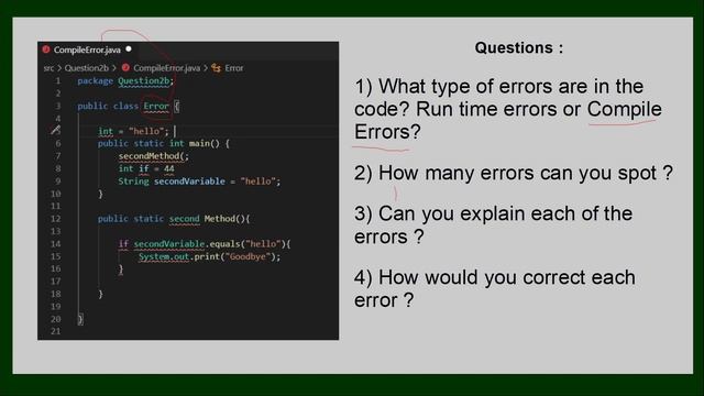 5.1 Learn Java MTA 98-388 - Debugging - Runtime vs Compile time Errors смотреть онлайн