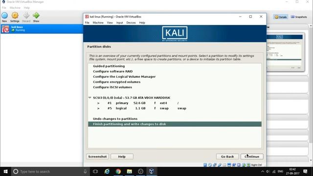 How to Install Kali Linux 2017.2 In Virtual Box Step By Step смотреть онлайн