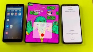 Tecno POP3 vs Samsung Z Fold 3 vs Xiaomi Redmi note 11 Incoming call & Outgoing call