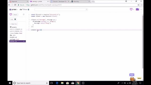 Creating and Hosting a Simple Discord Bot (Hosted on Glitch.com) смотреть онлайн
