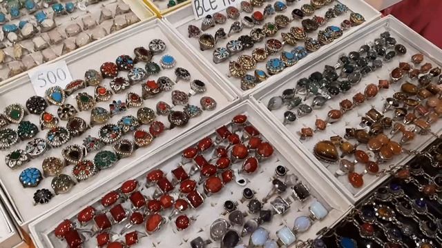 Индийские украшения с натуральным камнем. Кольца из мельхиора смотреть онлайн