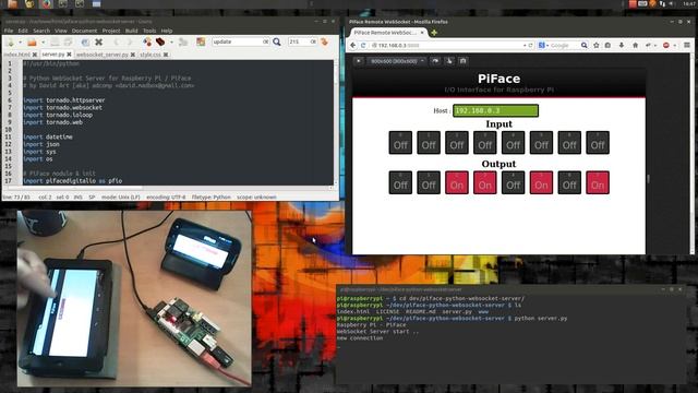 Raspberry Pi : Control PiFace remotely via WebSocket (v.2) смотреть онлайн