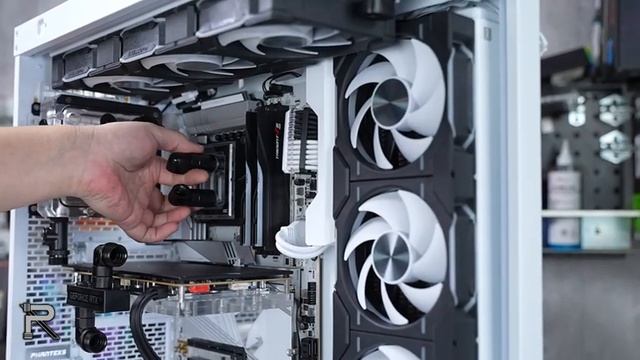 Black And White Slide Watercooling  PHANTEKS NV5  PC#pcbuild