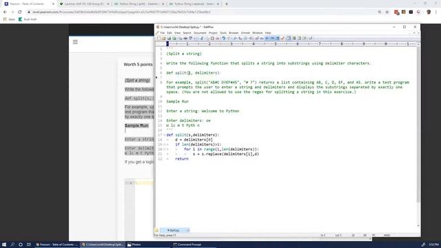 ITS128 Ch 9 Python Split Function Project 9.5 смотреть онлайн