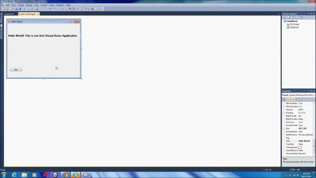 Visual Basic 2010 Express Tutorial 2: Your First Program - Hello World! смотреть онлайн