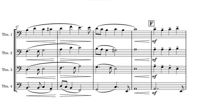A Trombone Quartet in A Minor | MuseScore 4 смотреть онлайн