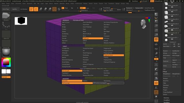 ZBrush - ZModeler Polygon(Actions) - 