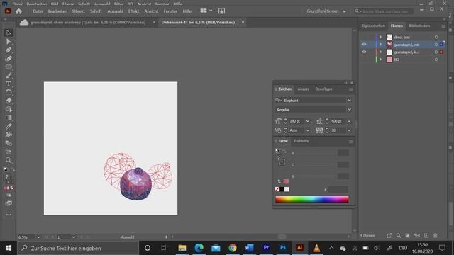 POLYGONALE ART: Granatapfel Poster im Adobe Illustrator + Adobe Photoshop | Grafik Design Tutorial смотреть онлайн