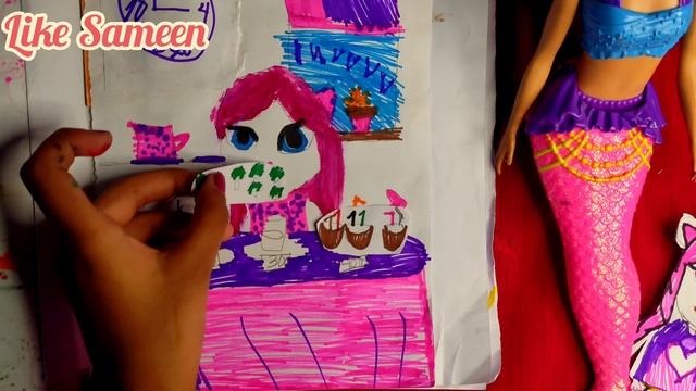 My Talking Angela Gameplay Paper Book. DIY. Easy Angela Drawing #likesameen #Talkingangela #paperdo