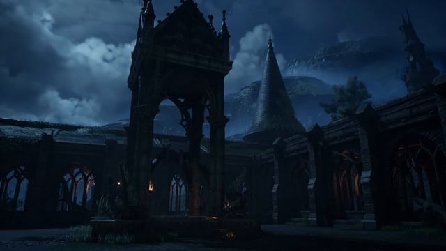 Rainy Night in the Clocktower Courtyard / Hogwarts Legacy Ambience ASMR Rain without Thunders смотреть онлайн
