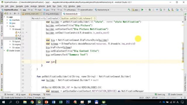 32강 kotlin(코틀린) 기반 Android 9.0 ver 1단계 - Style Notification смотреть онлайн