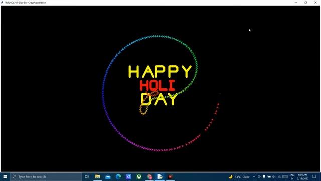 Happy Holi Drawing Using Python Turtle Graphics смотреть онлайн