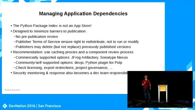 Developing In Python On Red Hat Platforms (Nick Coghlan & Graham Dumpleton) смотреть онлайн