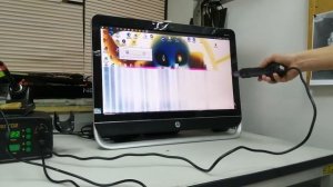 Ремонт матрицы феном.