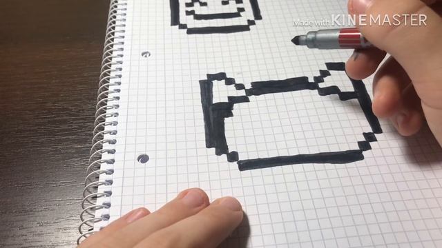 Рисую кошку по клеточкам!!! смотреть онлайн