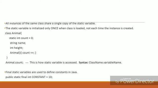 What is static variable in Java? смотреть онлайн