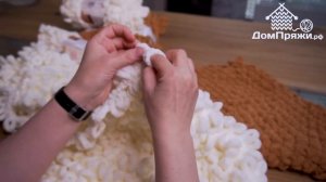 Коврик-игрушка мишка Тедди из пряжи Alize Puffy от ДомПряжи.рф