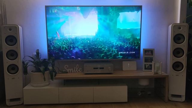 POLK SIGNATURE ELITE ES60 White Piano + Yamaha R-S202D/4K UHD LED Android TV 65PUS8505/12 смотреть онлайн