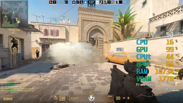 RX 560 -- i5-13500 -- Counter-Strike 2 CS2 FPS Test смотреть онлайн