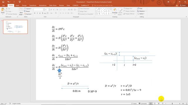 Modelling Diffusion In COMSOL With Detailed Understanding Of Time Scale