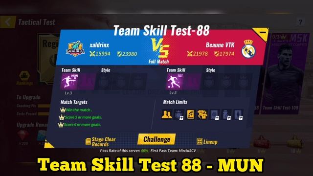 Football Master 2 Team Skill Test 63 , 84 , 88 , 150 , 182 - how to complete tactical test смотреть онлайн