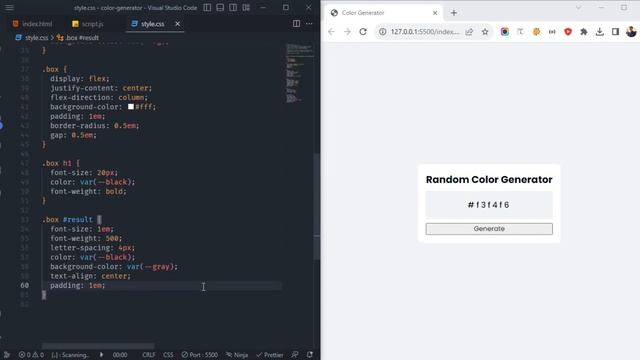Simple html css javascript project for beginner make random color generator смотреть онлайн