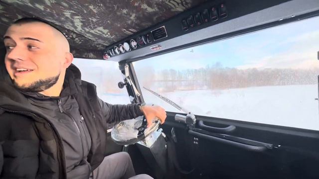Обкатка вездехода ШАТУН ПРАЙМ в стандартной комплектации. Шины ТРОМ-16 в глубоком снегу. смотреть онлайн