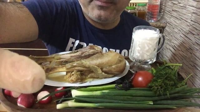 ASMR / MUKBANG | Boiled Turkey Legs ? | Turkey Onion Soup ? | Greens ? | Ayran