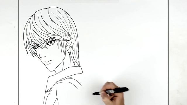 How To Draw Yagami Light and L | Step By Step | Death Note смотреть онлайн