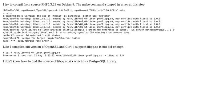 Unix & Linux: How to install libpq.so.4.x on Debian 9? смотреть онлайн