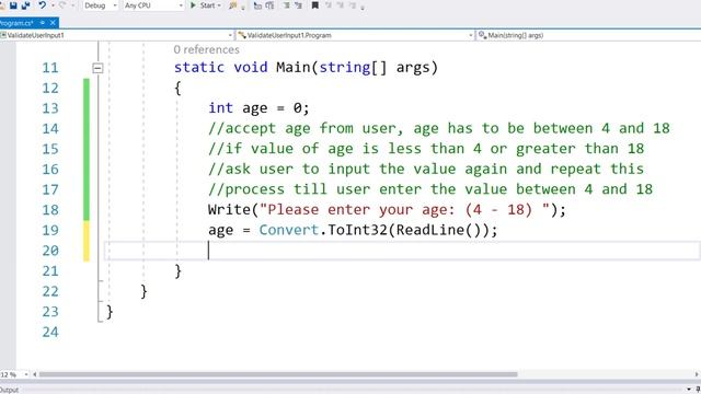 While Loop to check input - C# Programming смотреть онлайн