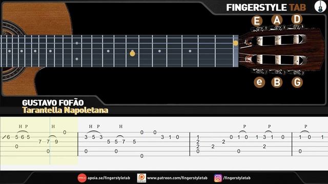 Tarantella Napoletana Cover "Gustavo Fofão" Fingerstyle Tab + Download Tab смотреть онлайн