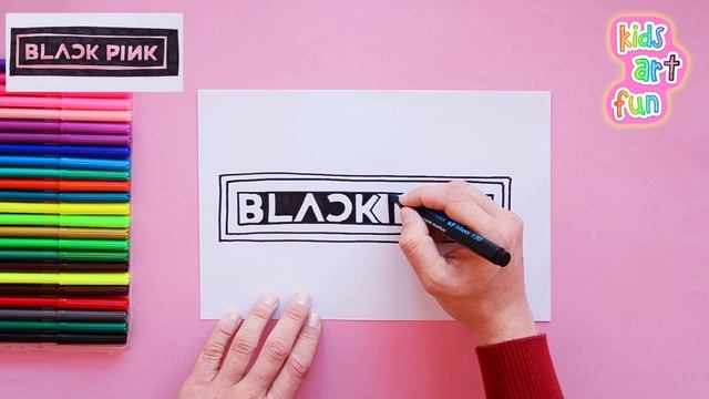 How To Draw Blackpink Band Logo #art #artforall #arttutorial #easydrawing