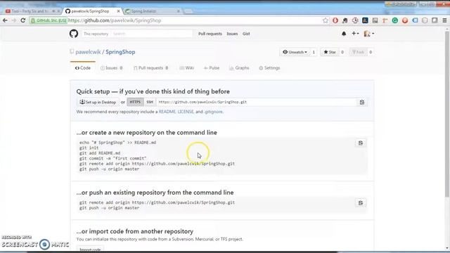 Netbeans - spring boot project creation and push to GitHub смотреть онлайн