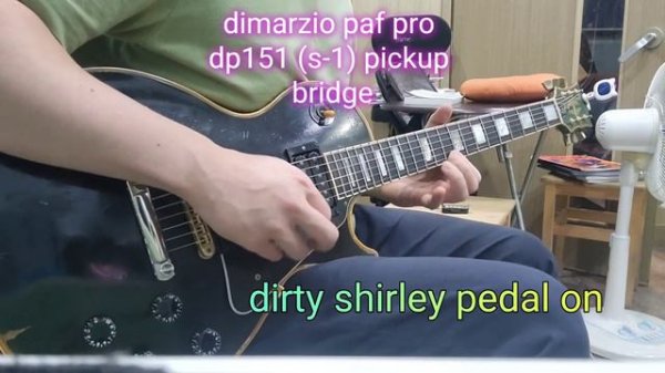 Dimarzio paf pro dp151 s1 pickup sample .  Gibson custom