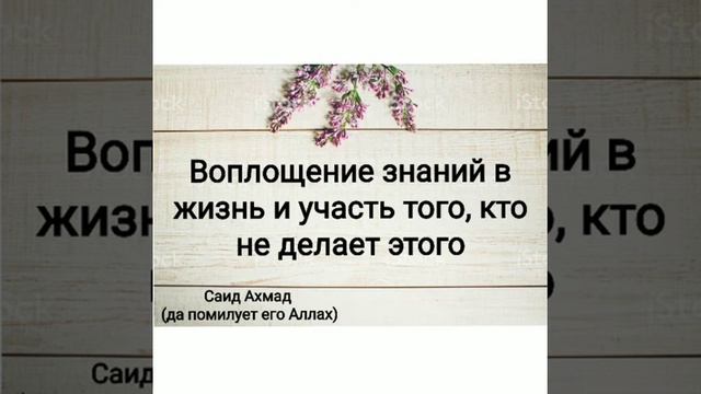 Воплощение знаний в жизнь и участь того, кто не делает этого смотреть онлайн
