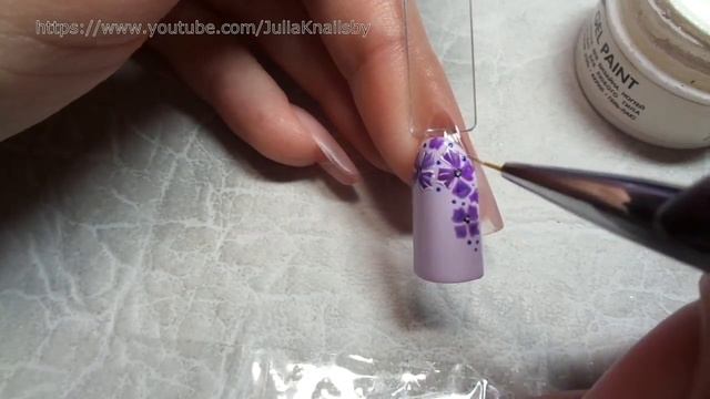 Васильки. Цветочный дизайн ногтей гель лаком смотреть онлайн