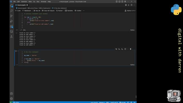 else statement in Python смотреть онлайн