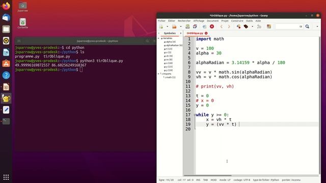 Tir oblique: simulation en langage Python (2/3) смотреть онлайн