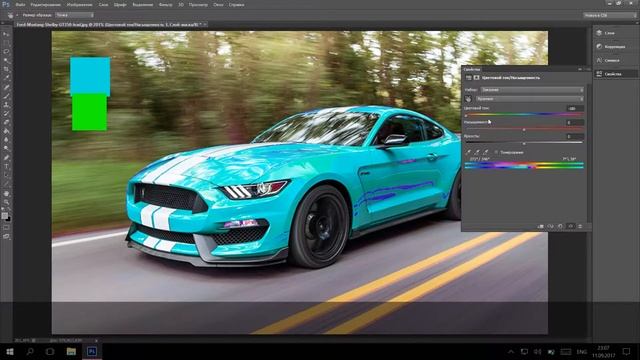 Быстрая замена цвета в Photoshop смотреть онлайн