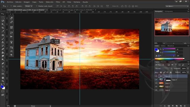 Tutorial De como crear un atardecer Con Photoshop CS6 2013 - 2014 смотреть онлайн